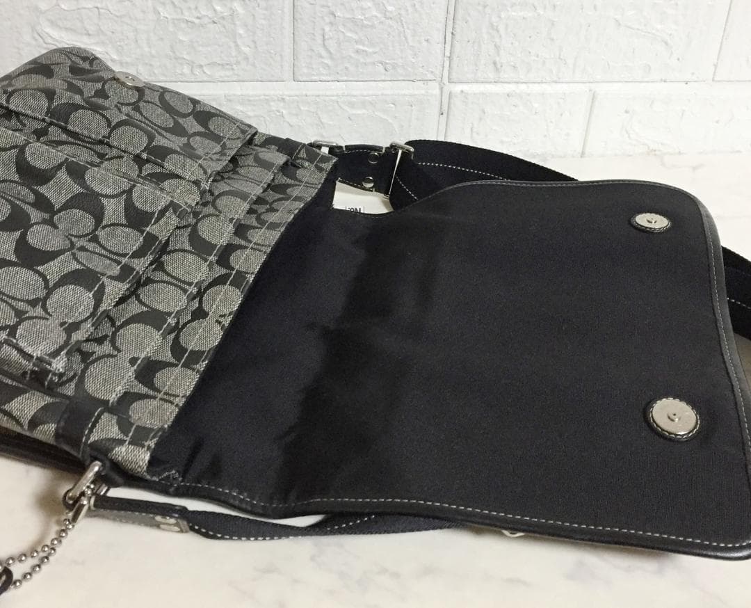 no32053 コーチ F70590 ヘリテージストライプ ショルダー バッグ