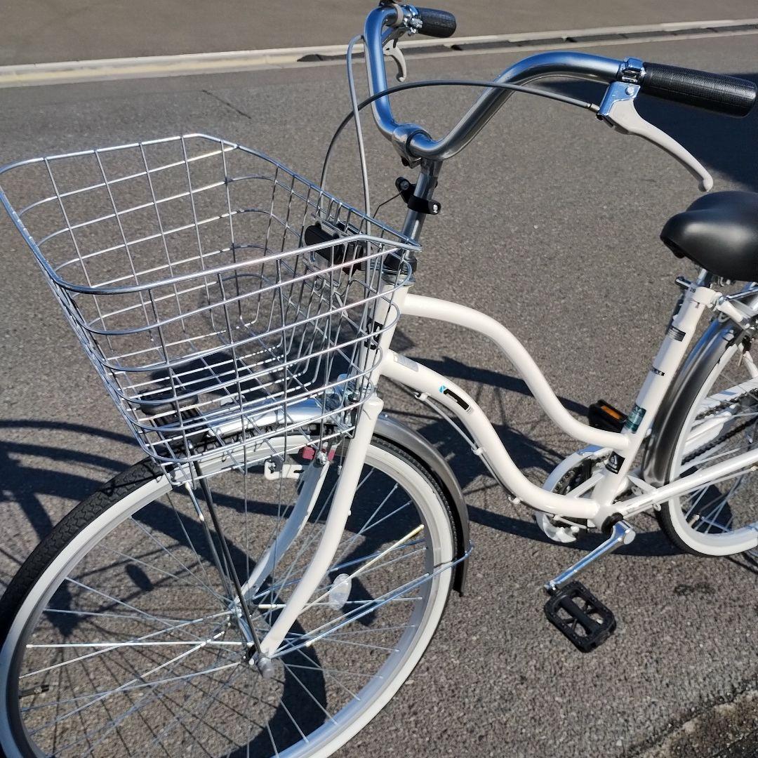 【美品】ママチャリ『引き渡し限定』あさひ パールホワイト 26インチ 変速なし