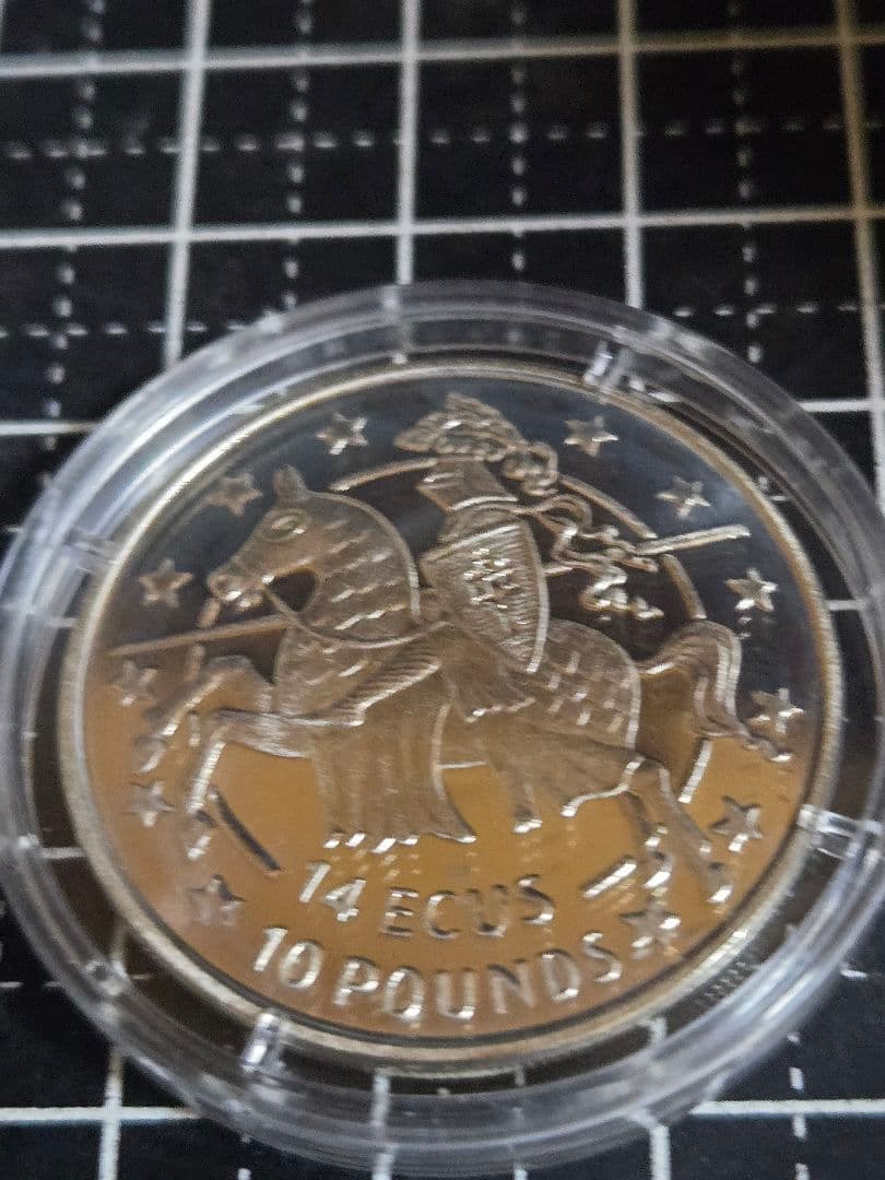 ジブラルタル 10ポンド 1991年 10g 品位925 プルーフ イギリス