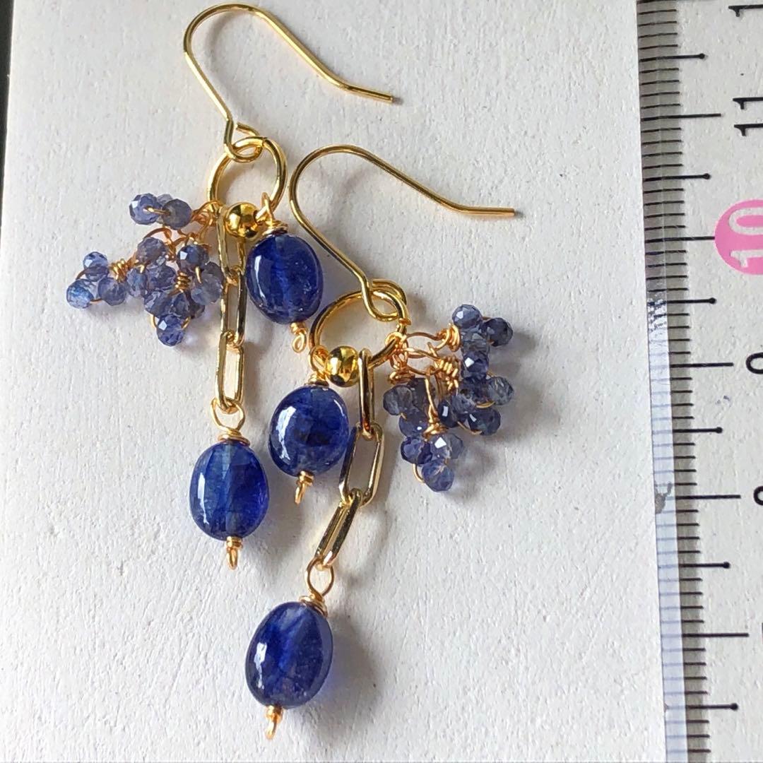 天然石♡大粒♡鮮やか極上ブルーサファイアのブレスレット14kgf