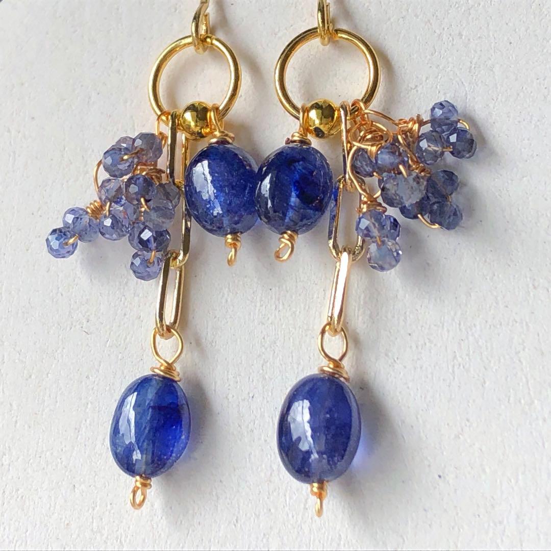 天然石♡大粒♡鮮やか極上ブルーサファイアのブレスレット14kgf