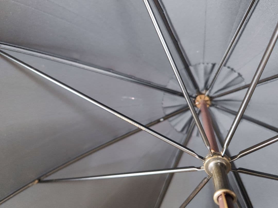 【英国王室御用達】FOX UMBRELLAS 黒 長傘 金属ハンドル