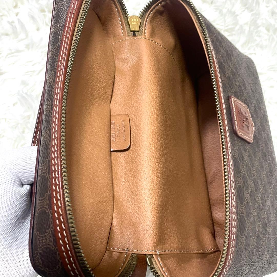 美品　CELINE セリーヌ バニティバッグ PVC マカダム柄 ヴィンテージ