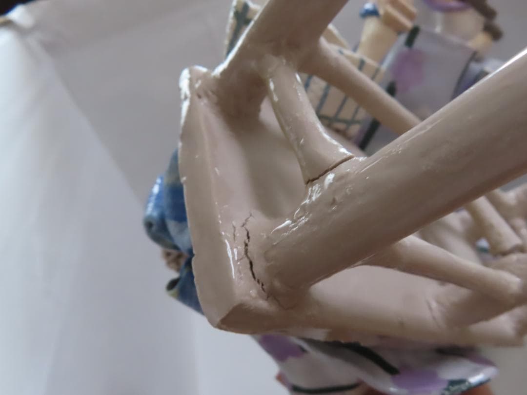 陶器人形 女の子　大型作品 ロマンドール 人形 フィギュリン　人形作家作品　7