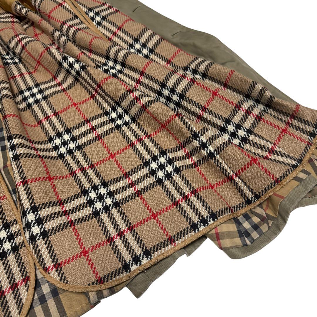 バーバリーズ　トレンチコート　ベルト　玉虫色　ノバチェック　ライナー付き　M