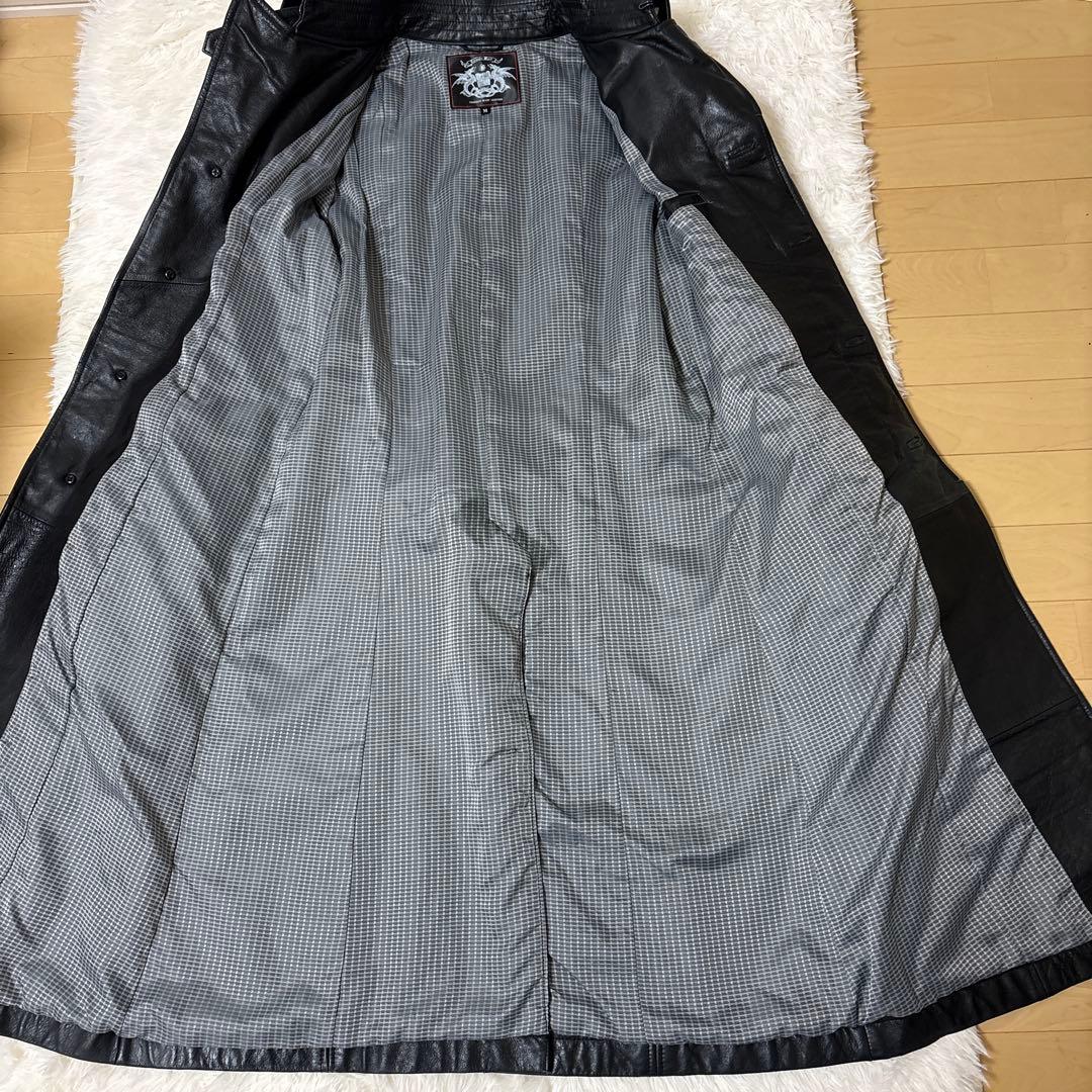 TORNADO MART 本革 レザーロングコート ベルト付き　希少モデル M