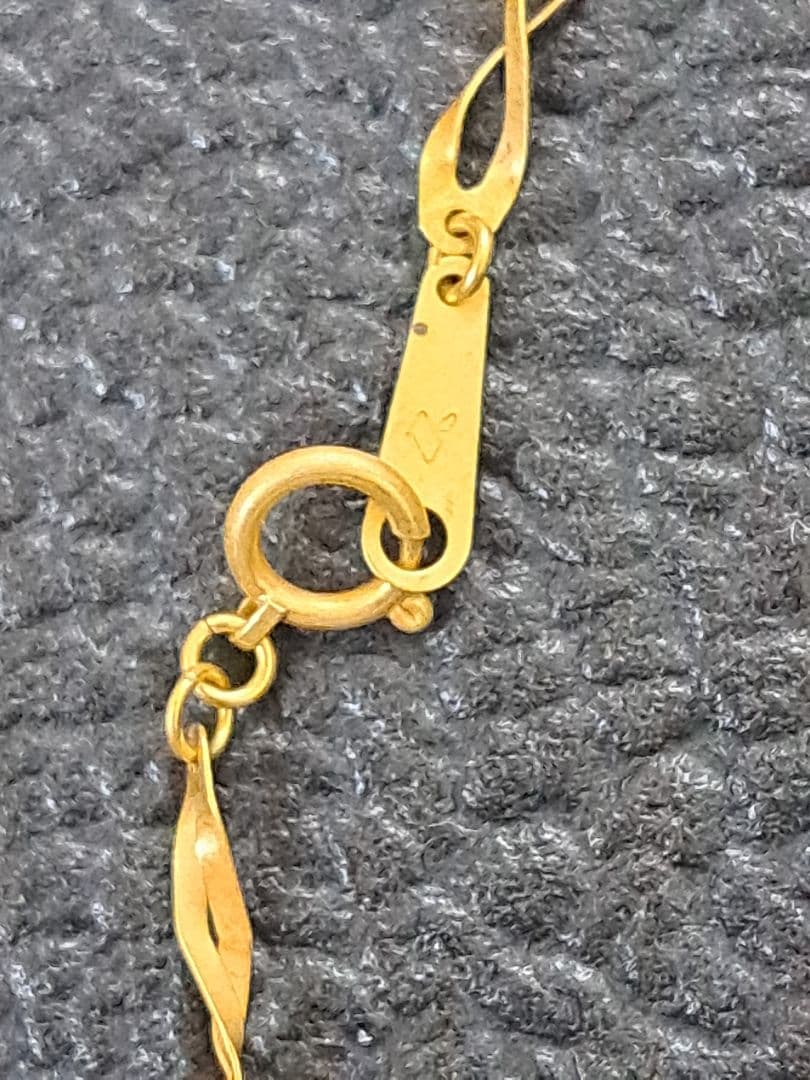 [ユキ]　K18刻印入りブレスレット　艶消しデザイン