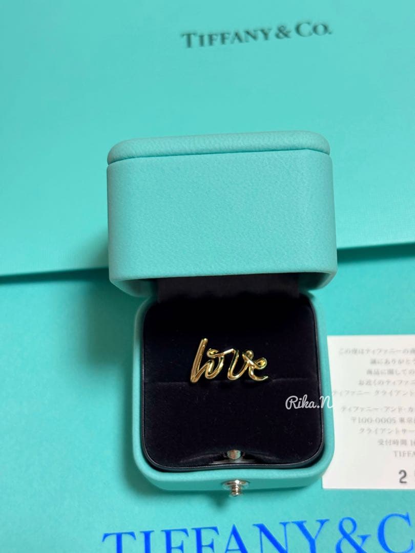 ティファニー　ラブ リング　イエローゴールド 18K スモール　US6 11号