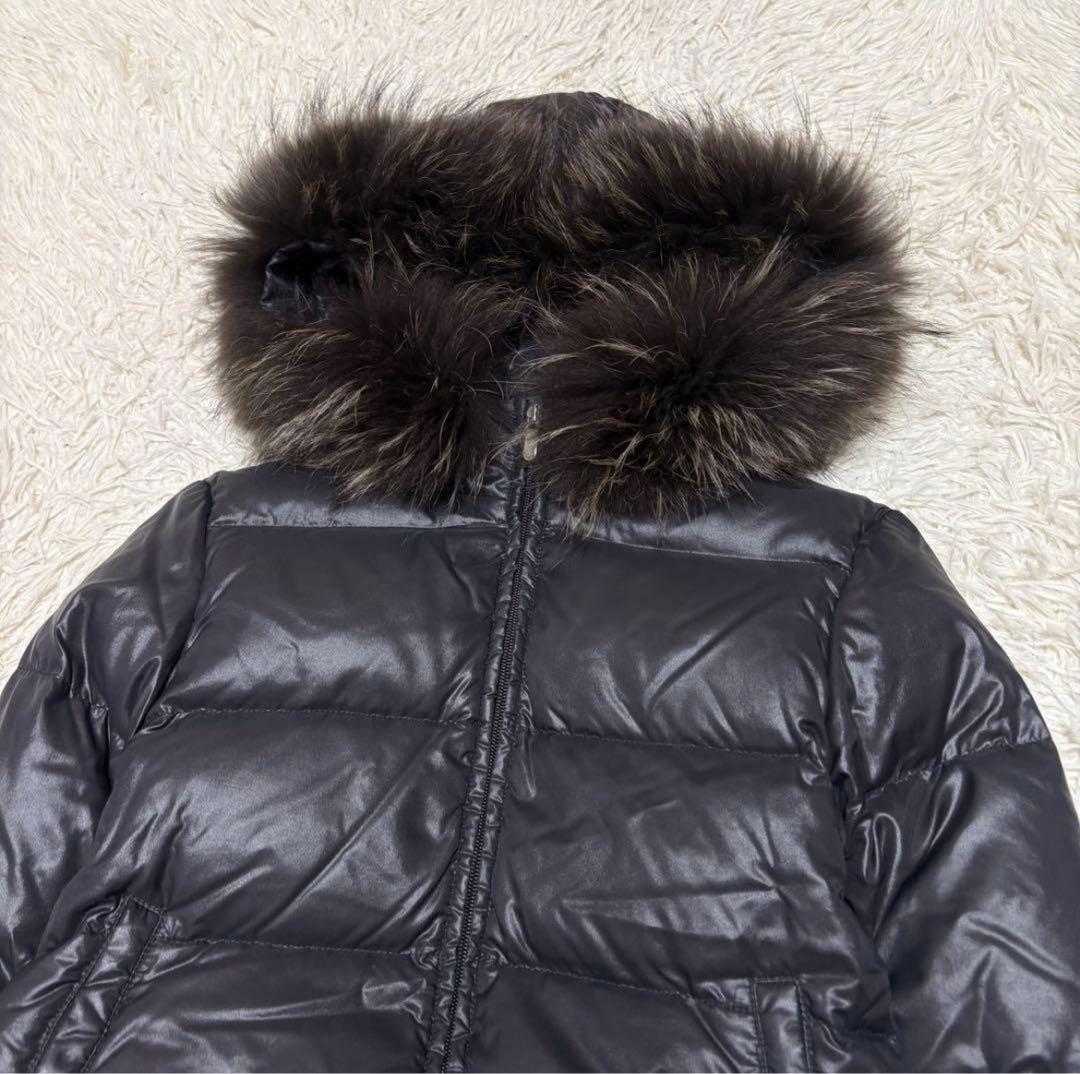 DUVETICA ファー ダウンジャケット ブラック y2k 38 短丈