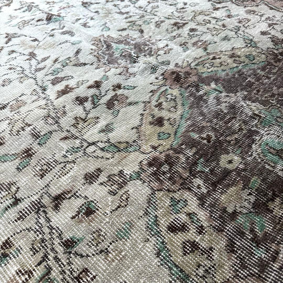 超大判163×263メダリオン　王道ボタニカル　トルコヴィンテージラグ