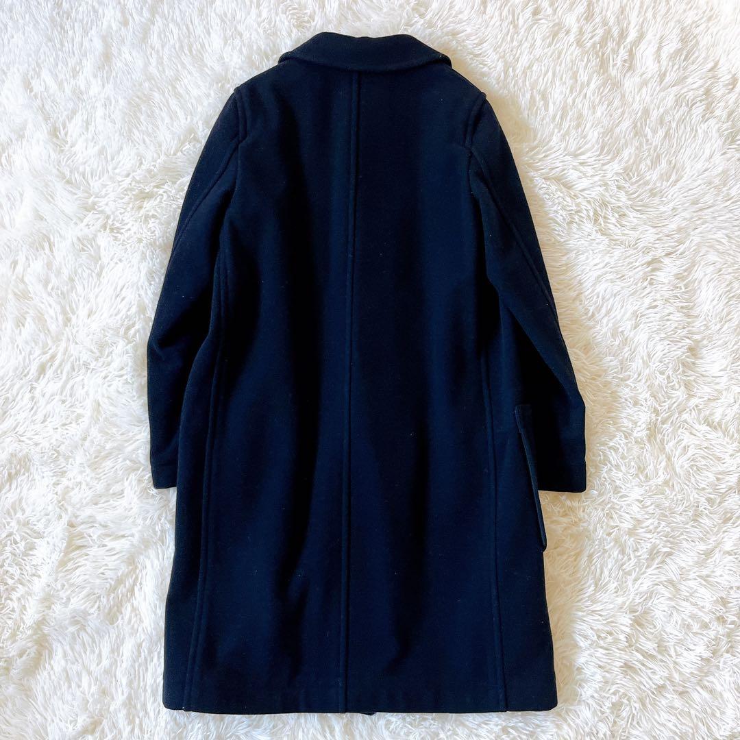 MHL. マーガレットハウエル 丸襟 ダッフルコート トグルボタン ウール 濃紺