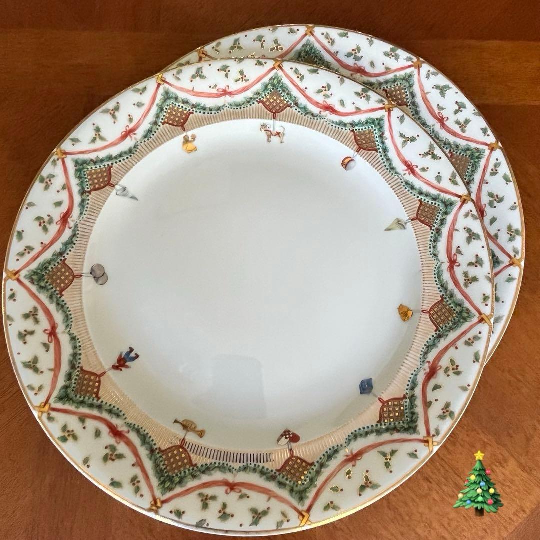 【レア美品】ロイヤルコペンハーゲン★クリスマスジョイ★ディナー皿　2枚