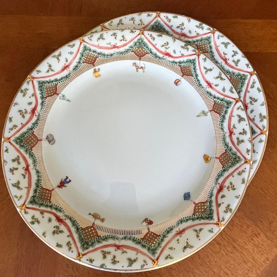 【レア美品】ロイヤルコペンハーゲン★クリスマスジョイ★ディナー皿　2枚