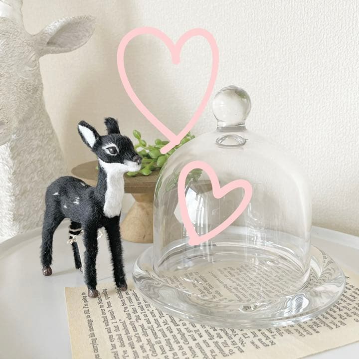 ご成約済み⌘ ガラスドーム ⌘ ガラスコンポート ガラス受皿付き