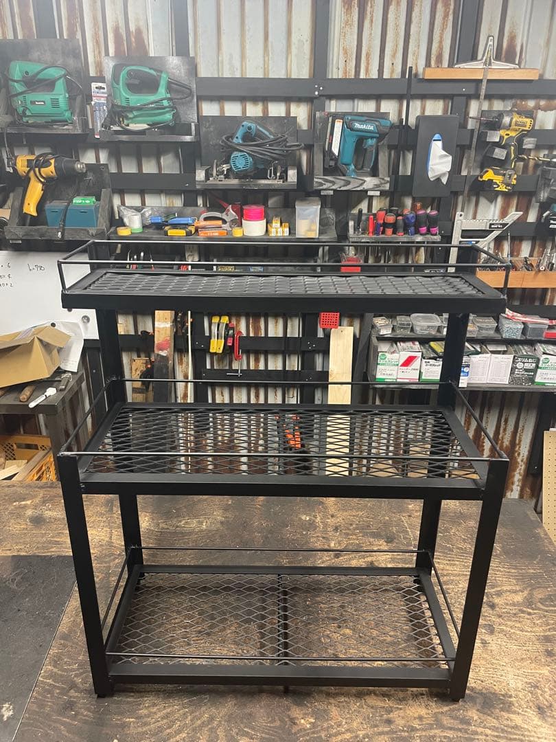 【あと２台 特別価格sale】3段幅600mmアイアンシェルフ 植物棚