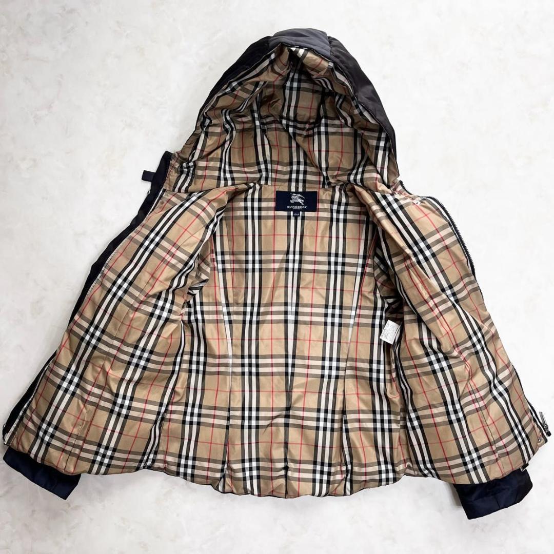 【美品】BURBERRY ダウンジャケット ノバチェック　ホースロゴ　S相当
