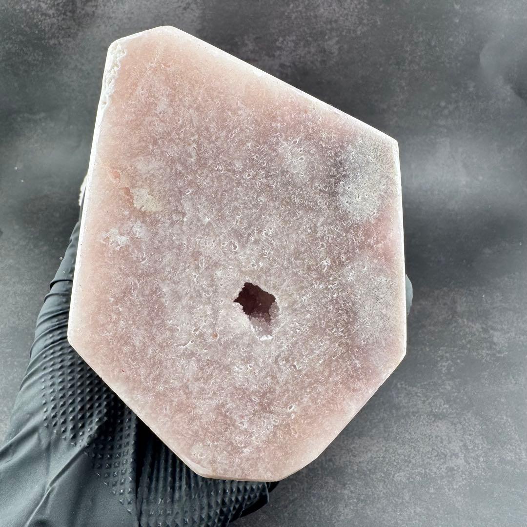 G-164 希少 大型ピンクアメジスト ドゥルージー クォーツ ポイント 原石