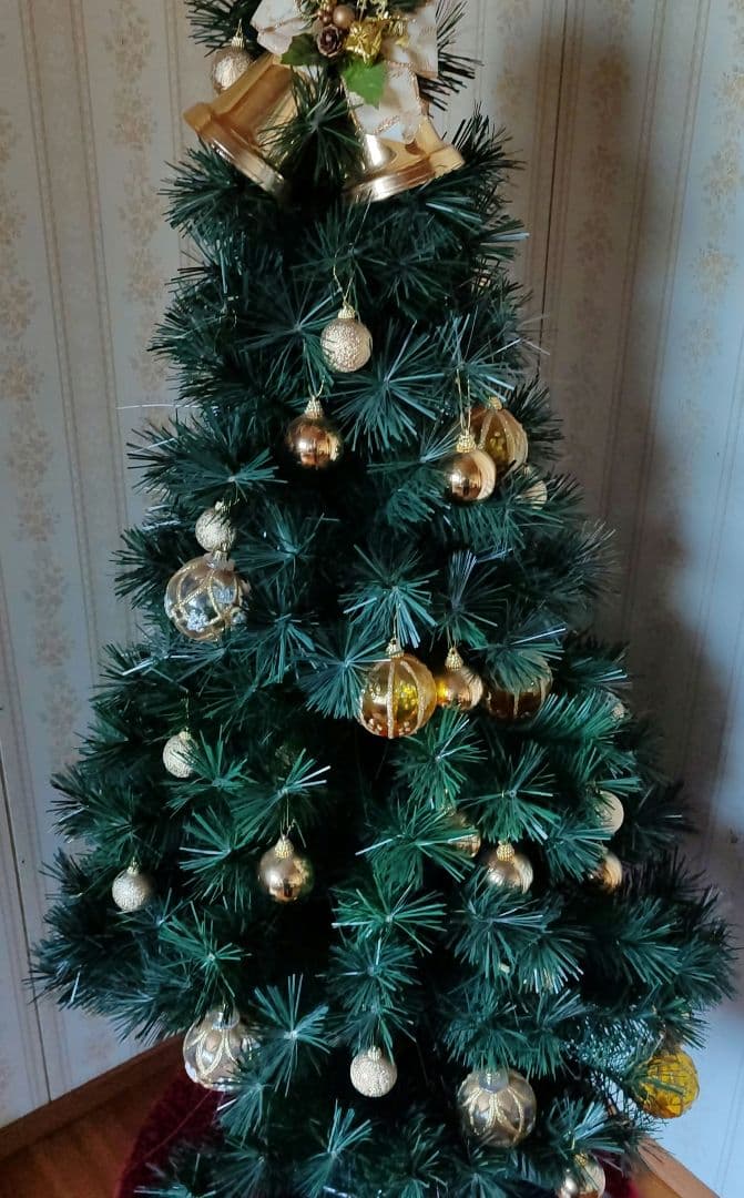 クリスマスツリー150cm 光ファイバー・ハロゲンランプ使用