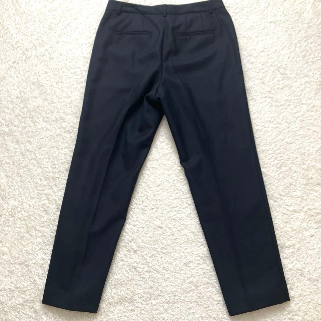 購入者様確定　ノーカラージャケット　テーパードパンツスーツ　紺　大きいサイズ