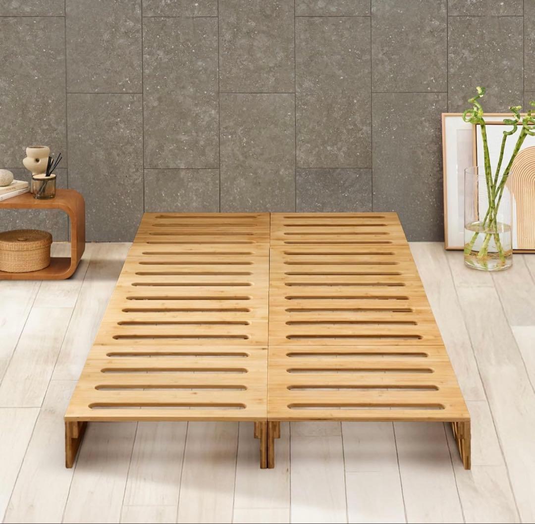 GOKUMIN 竹製すのこベッド 8枚セット ローベッド 国産 パレットベッド