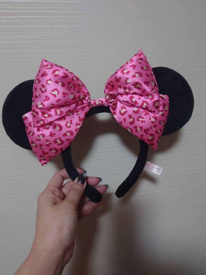 セール！ミニー カチューシャ ヒョウ柄 ピンク 豹柄