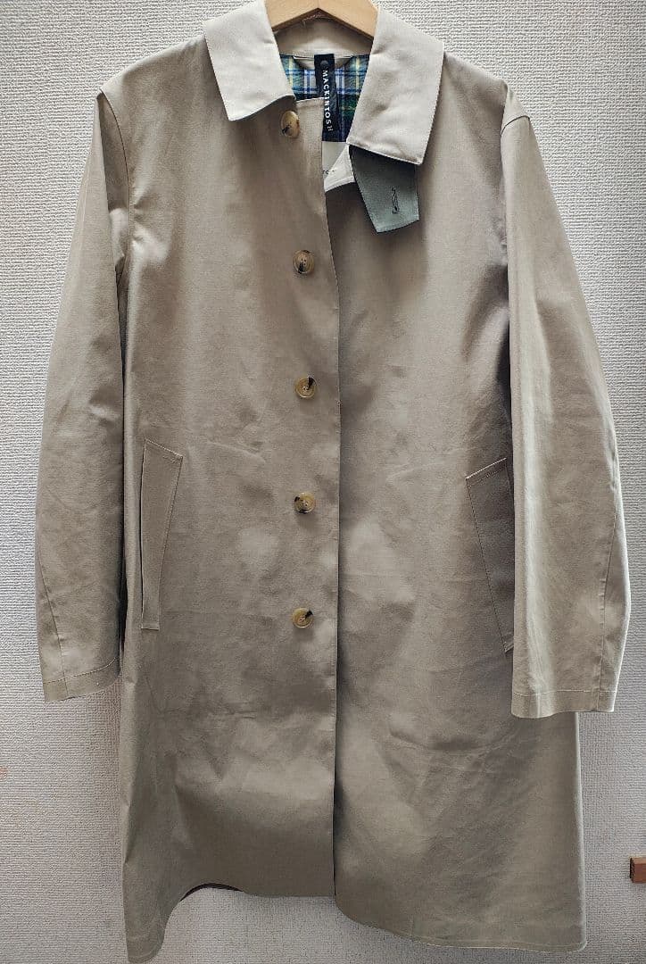 MACKINTOSH ダンケルド（ゴム引き） ステンカラーコート ベージュ 38