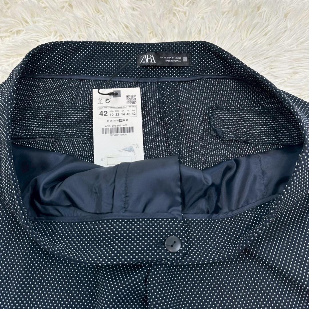 新品タグ付✨ ZARA ザラ 洗える パンツスーツ ドット柄 大きいサイズ XL