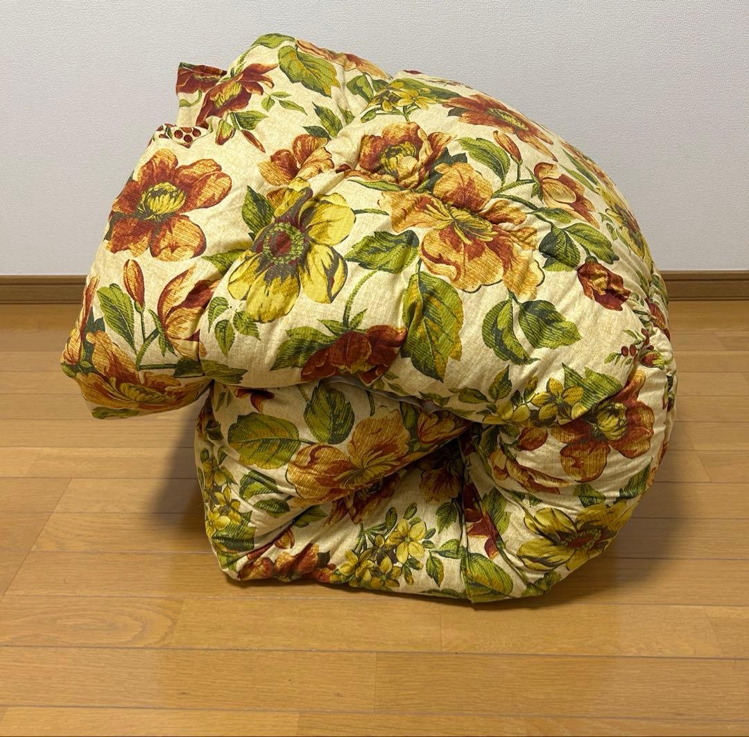 はみー　プロファイル敷布団シングルアイボリー&掛けシングル1.2kg柄4