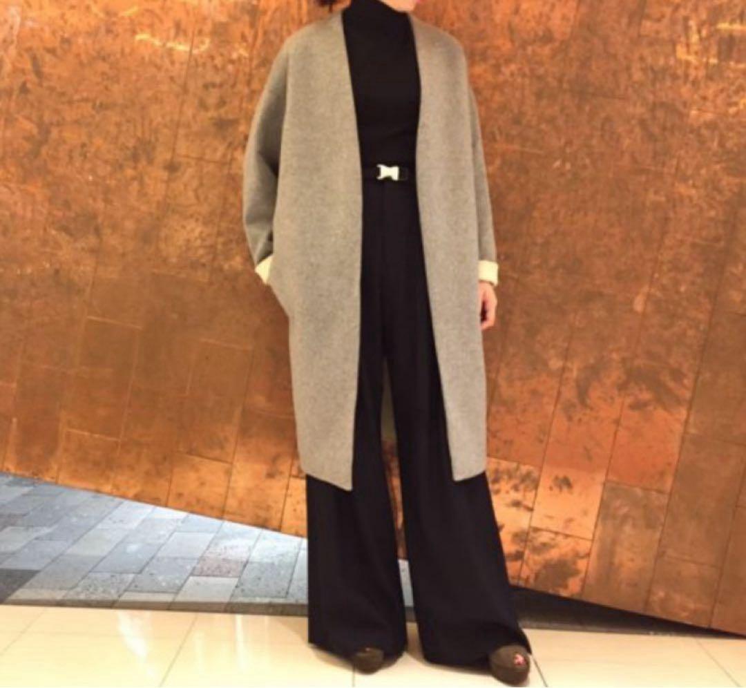 ENFOLD エンフォルド　新品未使用ウールリバーノーカラーコート