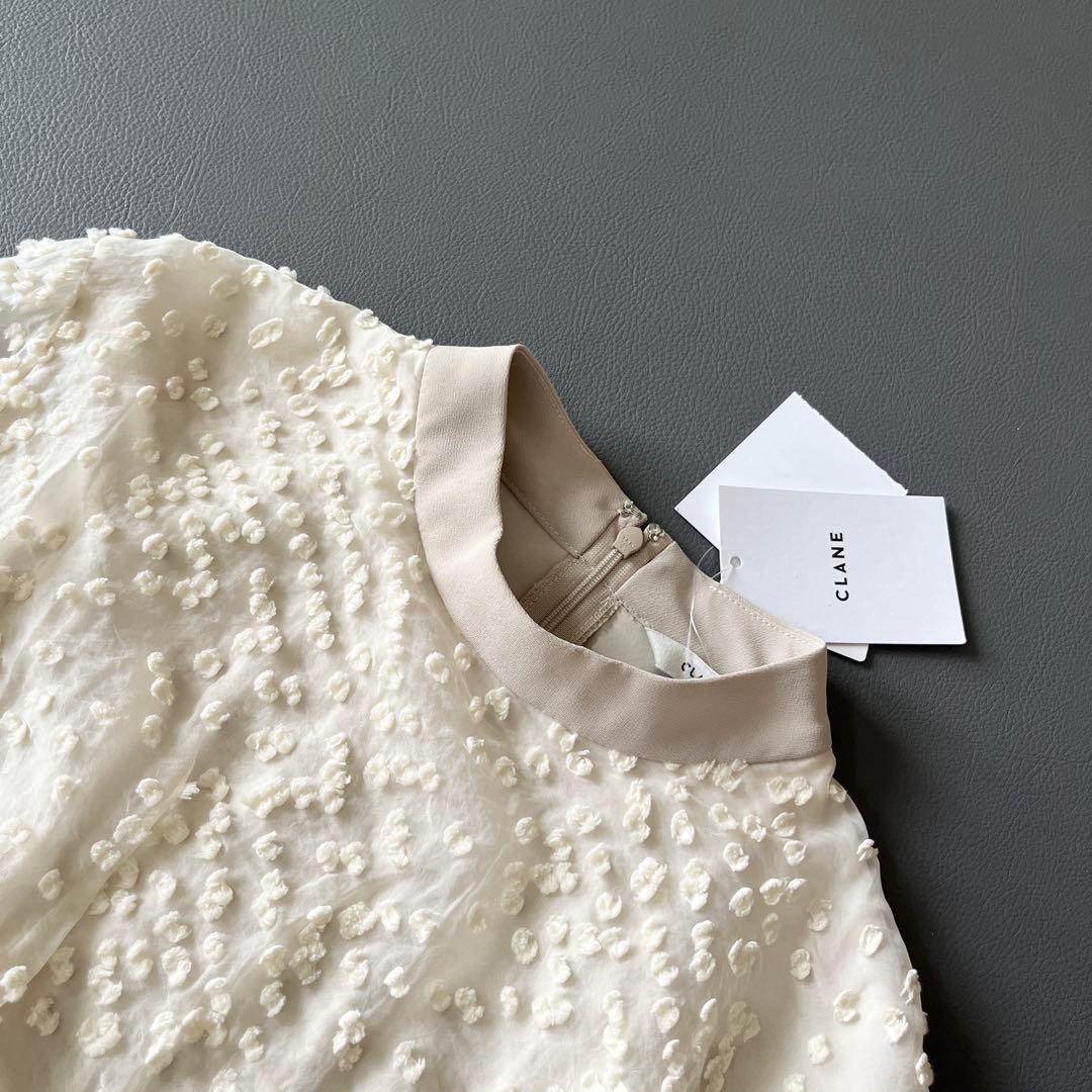 ▼未使用✨美品✨CLANE クラネ スノードットジャガードワンピース ドレス