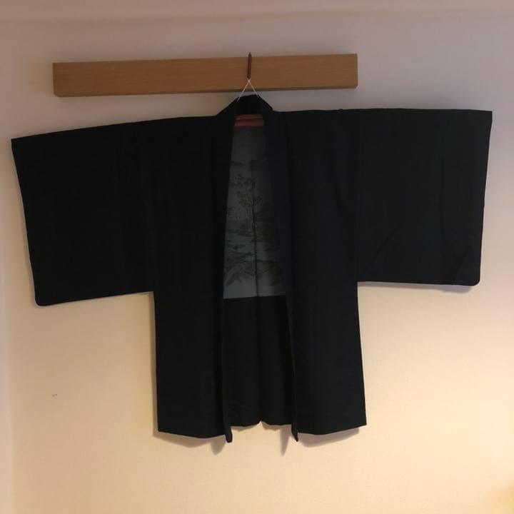 メンズウール　羽織と長着セット