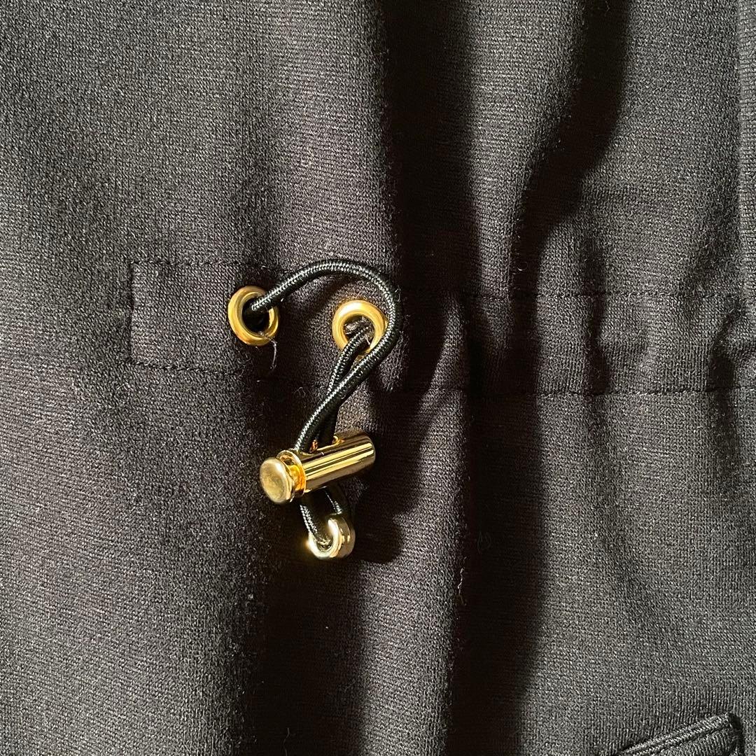 グレースコンチネンタル ポンチフレアコート ノーカラー ロングコート ブラック