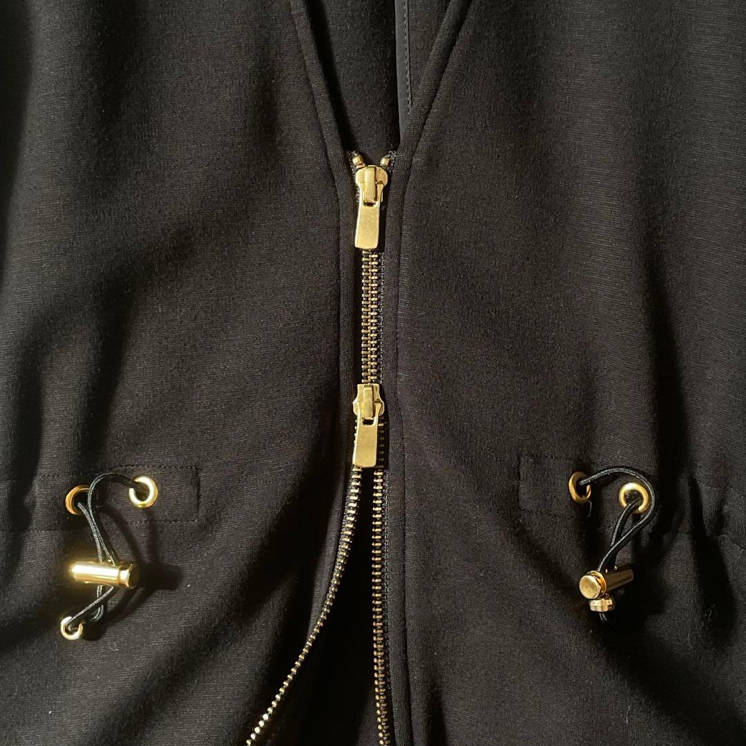 グレースコンチネンタル ポンチフレアコート ノーカラー ロングコート ブラック