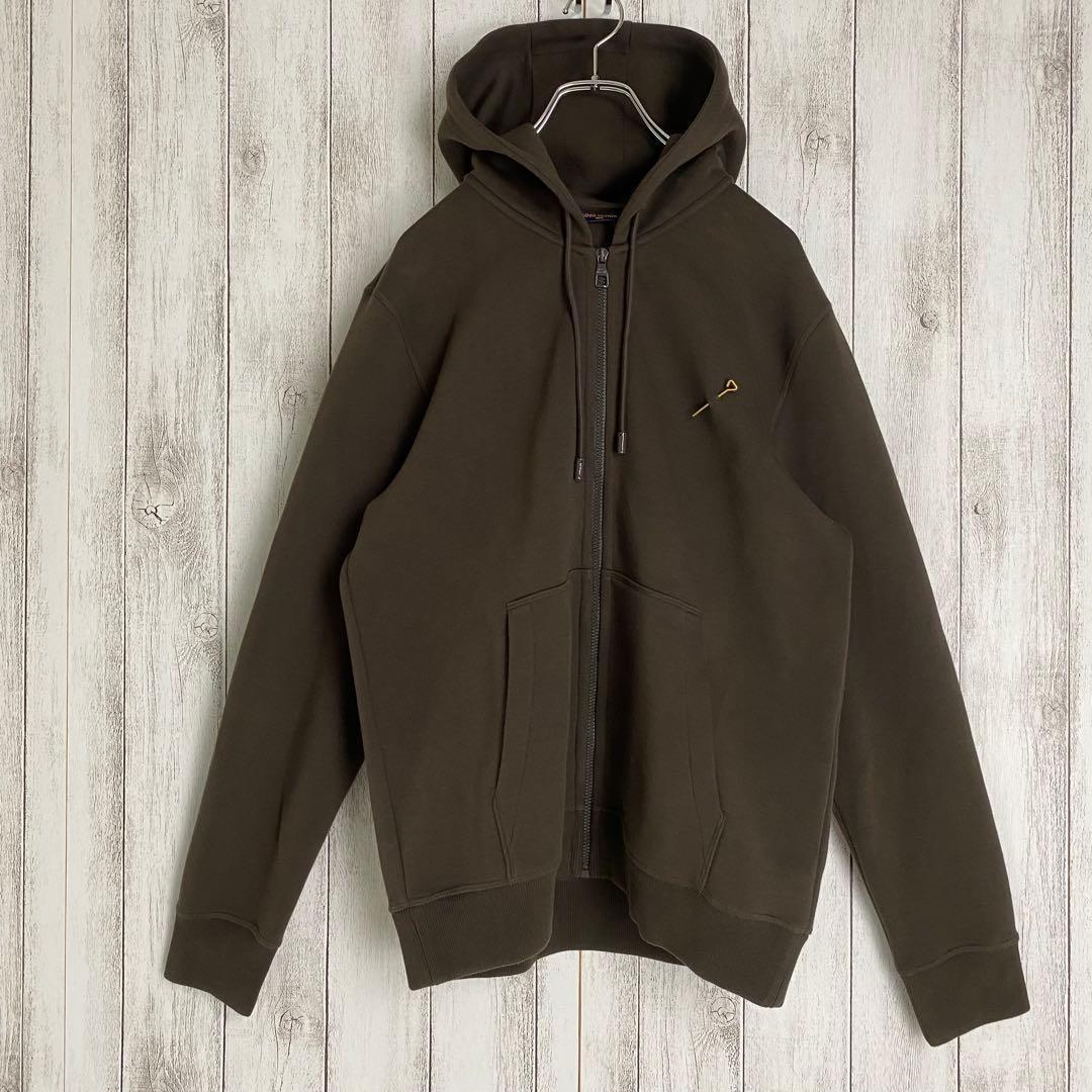 【美品☆即完売】ルイヴィトン フルジップパーカー ダブルフェイス ブラウン M