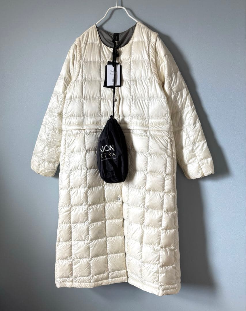 未使用 TAION EXTRA ボレロ＋ロングパーツ ダウンセット オフホワイト