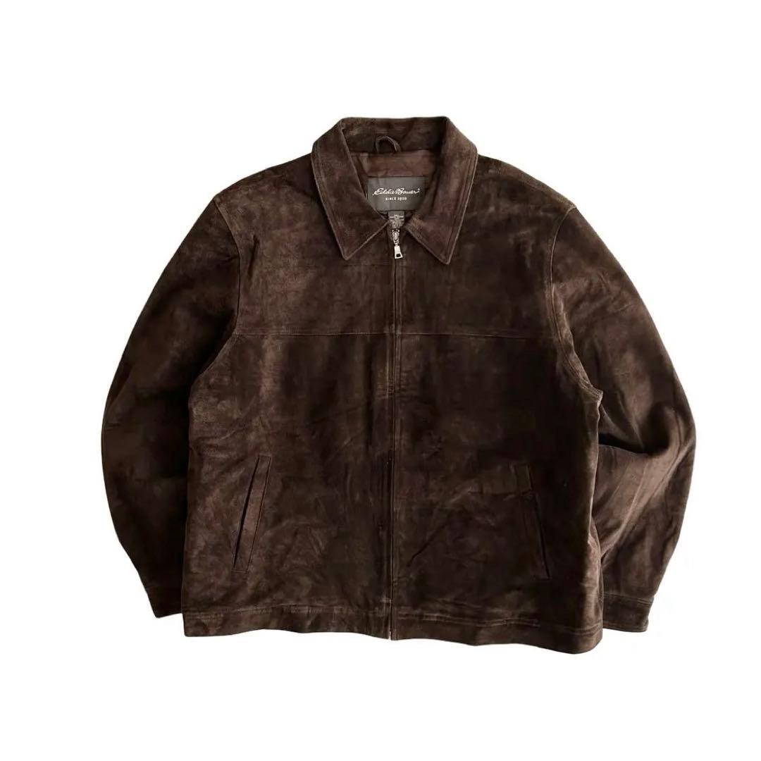 【希少】00s エディーバウアー リアルスウェードレザー ドリズラージャケット