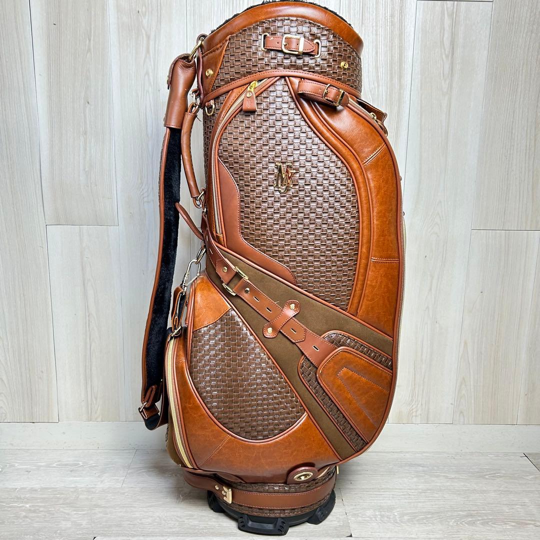 【高級感】マジェスティ ゴルフキャディバッグ ブラウン MJ 美品！豪華！