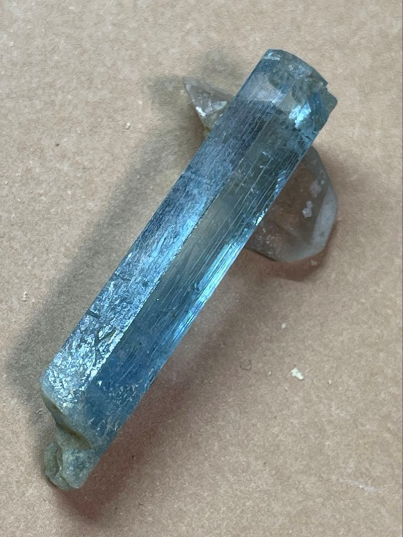 【希少・大結晶】アクアマリン 共生 スモーキークォーツ 原石 15.45 ct