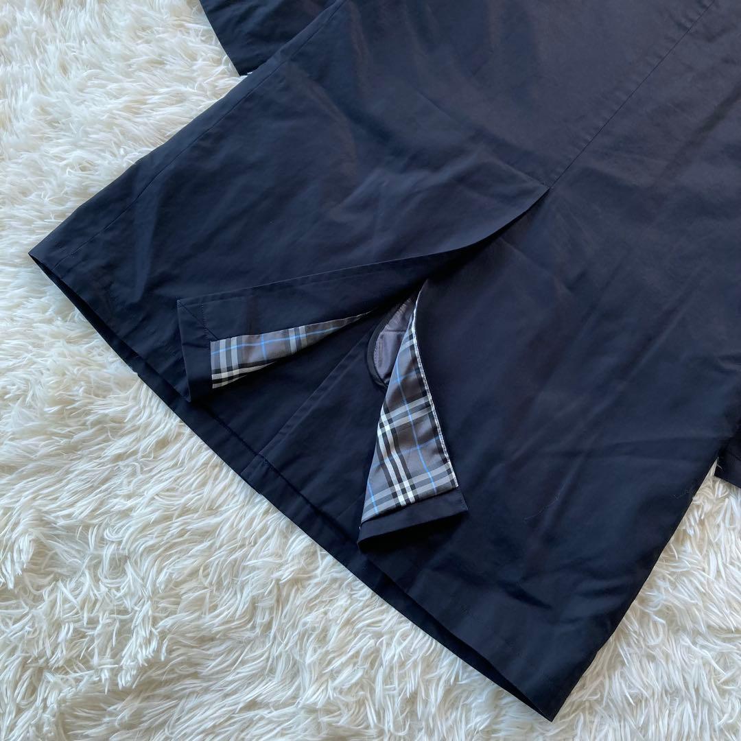 バーバリーブラックレーベル 2way ステンカラーコート ノバチェックライナー付