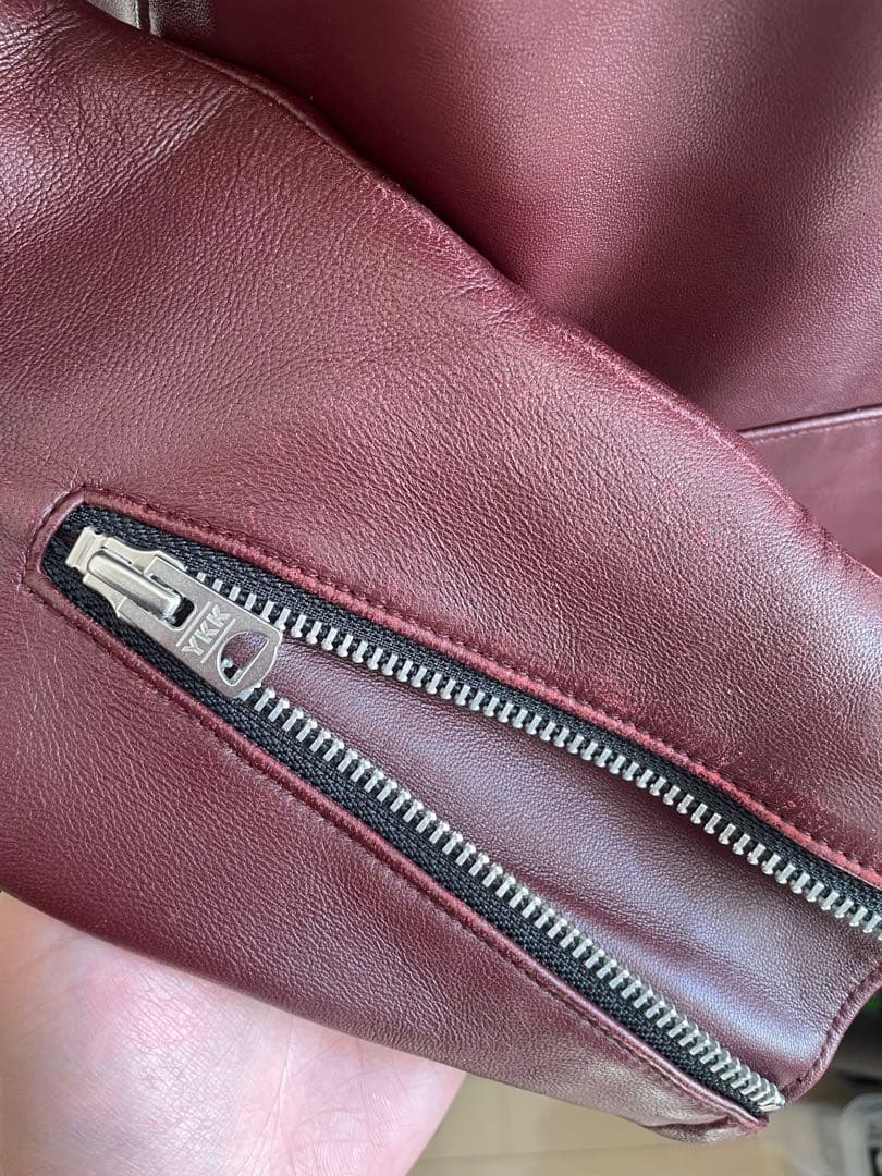 マ*ボ様 ジャックローズ　本革レザー ダブルライダースジャケット　羊革