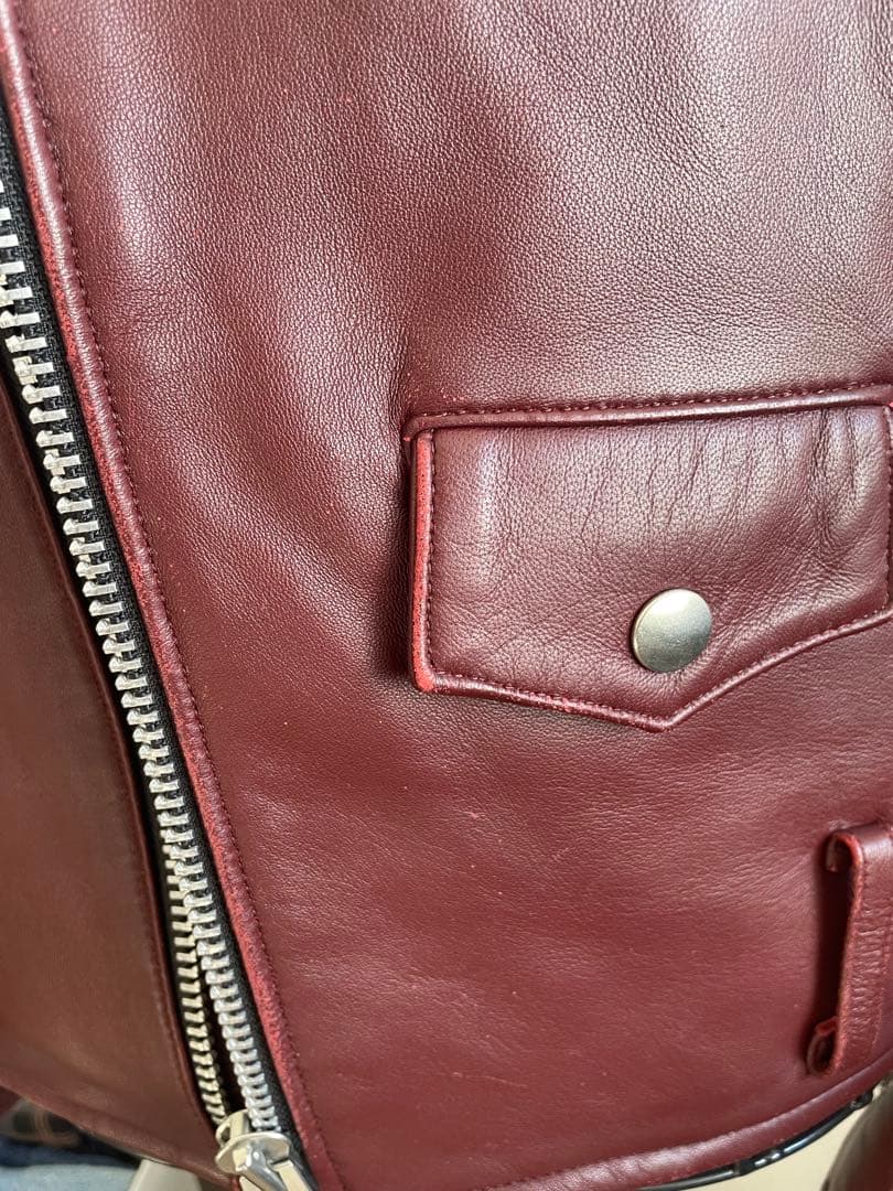 マ*ボ様 ジャックローズ　本革レザー ダブルライダースジャケット　羊革