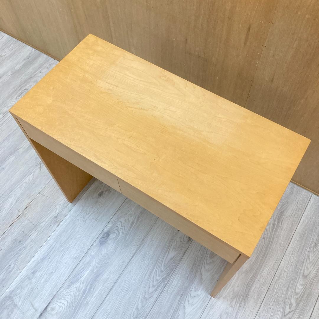 無印良品　デスク　机　引き出し付　メープル