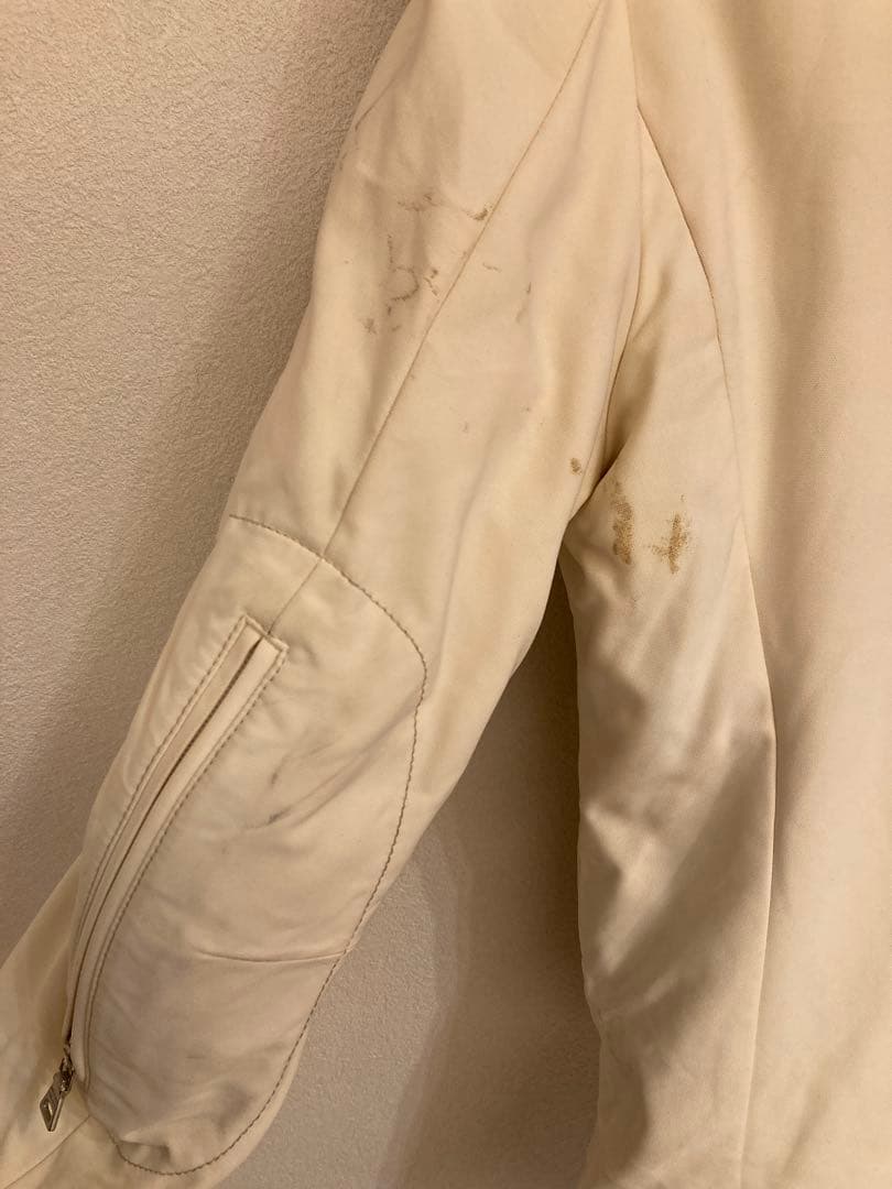 PRADA プラダ　ホワイトシングルライダースジャケット