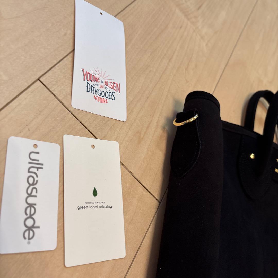 YOUNG&OLSEN トートバック　ブラック　スエード