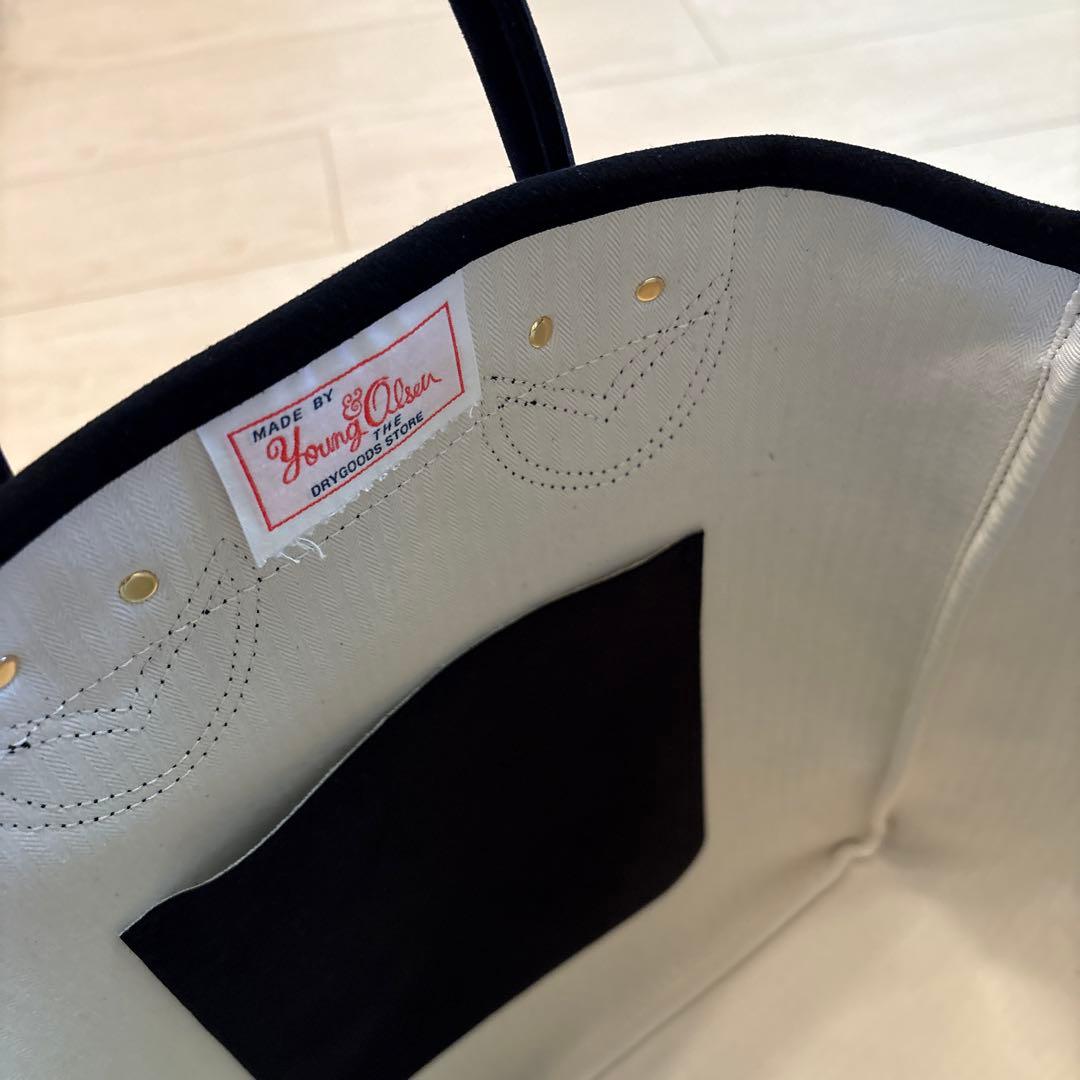 YOUNG&OLSEN トートバック　ブラック　スエード