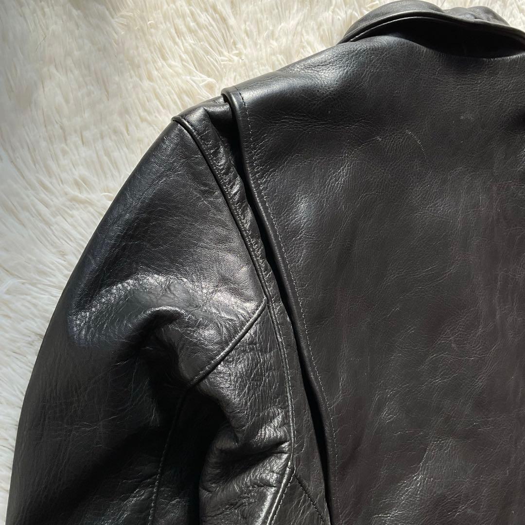 美品✨VANSON エンフィールド　レザージャケット　シングルライダース　46