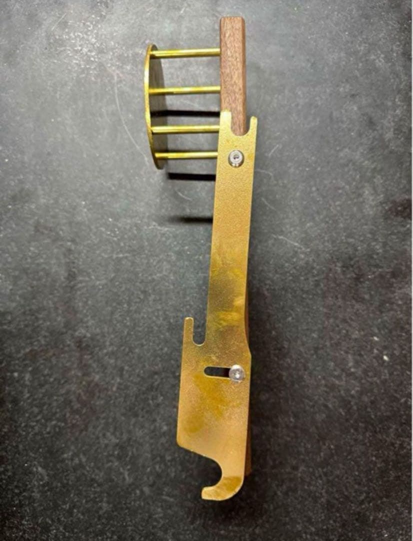 ウォルナット&真鍮　カーミットチェア　ドリンクホルダー