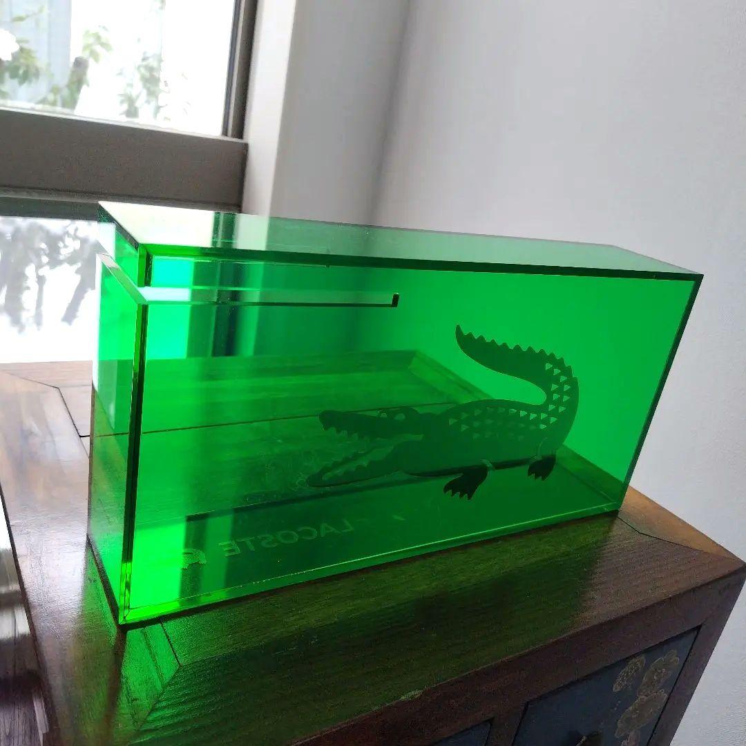 【非売品】かなりレア！LACOSTE 店舗販促用 什器 グリーンアクリルBox