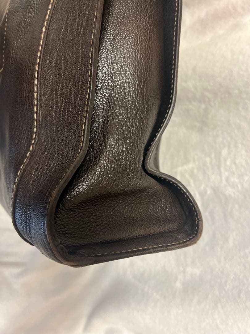 【美品】genten ゲンテン 本革トートバッグ ダークブラウン