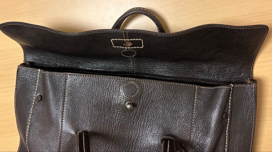 【美品】genten ゲンテン 本革トートバッグ ダークブラウン